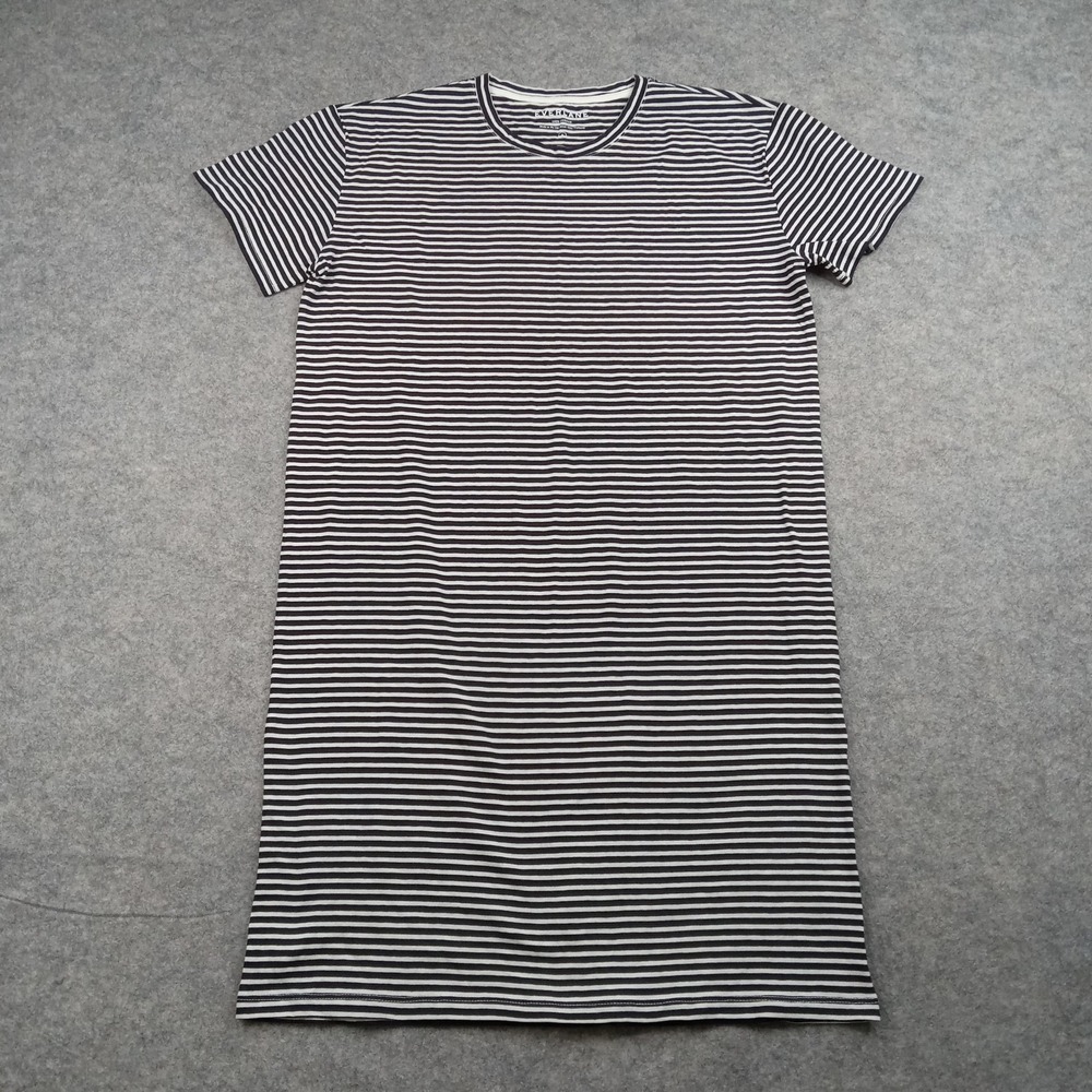 Everlane Dress Womens Small Black White Stripe 100% Cotton‎ T Shirt Tee Casual